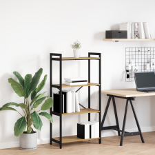 vidaXL Könyvszekrény kézműves tölgy 60 x 30 x 118 cm Fa és Acél bútor