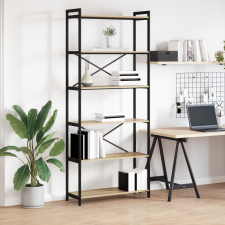 vidaXL Könyvszekrény sonoma tölgy 80 x 30 x 188 cm Faanyag bútor