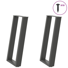 vidaXL konzolasztal lábak U-alakú 2 db Antracit 28x(72-73) cm Acél bútor