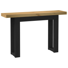 vidaXL konzolasztal NOAIN U alakú lábak 120x30x75 cm tömör fa fenyőfa bútor