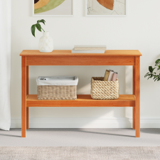 vidaXL Konzolasztal Viaszbarna 110 x 40 x 75 cm Tömör fenyőfa bútor