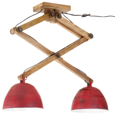 vidaXL kopott piros mennyezeti lámpa 25 W 29x18x85 cm E27 világítás