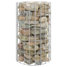 vidaXL kör alakú horganyzott acél gabion magaságyás Ø30 x 50 cm építőanyag