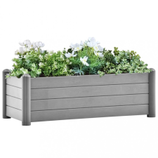 vidaXL kőszürke kerti PP magaságyás 100 x 43 x 35 cm kerti tárolás