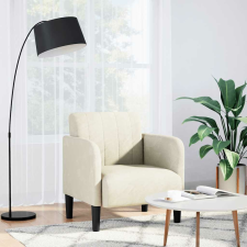 vidaXL krém bársony kanapészék karfás szék 54 cm bútor