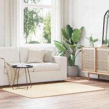vidaXL krém poliészter hosszú szálú bozontos szőnyeg 120x170 cm lakástextília