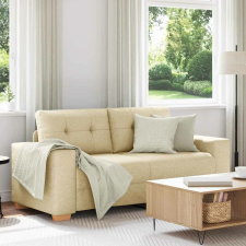 vidaXL krém szövet loveseat kanapé 140 cm bútor