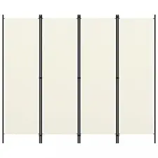 vidaXL Krémfehér 4 paneles paraván 200 x 180 cm bútor