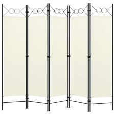 vidaXL Krémfehér 5 paneles paraván 200 x 180 cm bútor