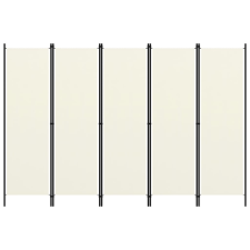 vidaXL Krémfehér 5 paneles paraván 250 x 180 cm bútor