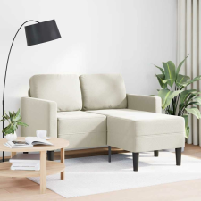 vidaXL krémszínű bársony 2 üléses kanapé L-alakú kanapéval 125 cm bútor
