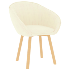 vidaXL krémszínű bársony étkezőszék bútor