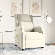 vidaXL krémszínű bársony masszázsfotel masszázsfotel