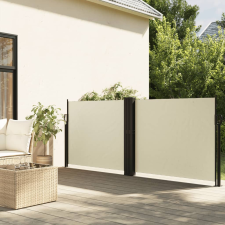 vidaXL krémszínű behúzható oldalsó napellenző 100 x 600 cm kerti bútor