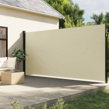 vidaXL krémszínű behúzható oldalsó napellenző 200 x 600 cm kerti bútor