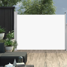 vidaXL Krémszínű behúzható oldalsó teraszi napellenző 100 x 500 cm kerti bútor