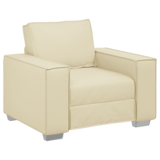vidaXL Krémszínű Fotel 59 cm Műbőrből (4105040) bútor