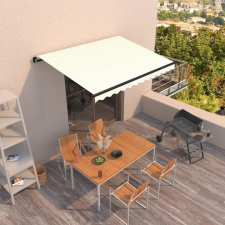 vidaXL krémszínű kézzel kihúzható napellenző 350 x 250 cm kerti bútor