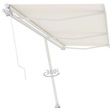 vidaXL krémszínű kézzel kihúzható póznás napellenző 600 x 300 cm kerti bútor
