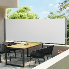 vidaXL krémszínű kihúzható oldalsó terasz-napellenző 600 x 160 cm kerti bútor
