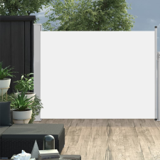vidaXL krémszínű kihúzható oldalsó teraszi napellenző 140 x 500 cm kerti bútor