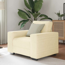 vidaXL krémszínű kordbársony szövet kanapéfotel 60 cm bútor