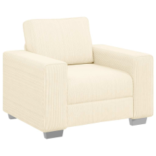 vidaXL krémszínű kordbársony szövet kanapéfotel 60 cm (4105188) bútor