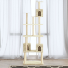 vidaXL krémszínű macskabútor szizál kaparófákkal 188 cm macskafelszerelés