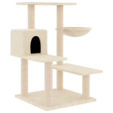 vidaXL krémszínű macskabútor szizál kaparófákkal 82,5 cm (172385) macskafelszerelés