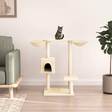 vidaXL krémszínű macskabútor szizál kaparófákkal 82 cm macskafelszerelés
