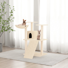 vidaXL krémszínű macskabútor szizál kaparófákkal 83 cm macskafelszerelés
