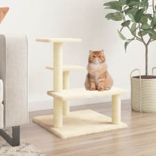 vidaXL Krémszínű macskakaparófa szizál kaparófákkal 61 cm macskabútor
