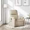 vidaXL Krémszínű mikroszálas szövet dönthető masszázsfotel