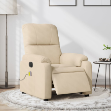vidaXL krémszínű mikroszálas szövet elektromos dönthető masszázsfotel masszázsfotel