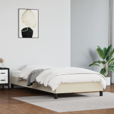 vidaXL krémszínű műbőr ágykeret 100x200 cm ágy és ágykellék