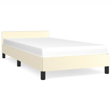 vidaXL krémszínű műbőr ágykeret fejtámlával 80 x 200 cm (347467) ágy és ágykellék