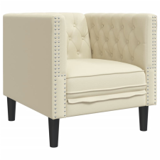 vidaXL krémszínű műbőr Chesterfield kanapéfotel (372653) bútor