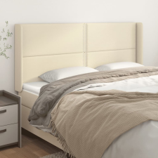 vidaXL krémszínű műbőr fejtámla szárnyakkal 183x16x118/128 cm ágy és ágykellék