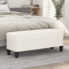 vidaXL krémszínű műbőr pad 100 x 35 x 41 cm bútor