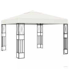 vidaXL Krémszínű pavilon 3 x 3 m kerti bútor