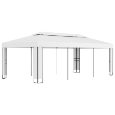 vidaXL krémszínű pavilon duplatetővel 3 x 6 m kerti bútor
