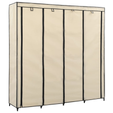 vidaXL krémszínű ruhásszekrény 4 tárolórekesszel 175 x 45 x 170 cm (282447) bútor