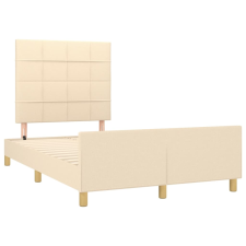 vidaXL krémszínű szövet ágykeret fejtámlával 120 x 190 cm (3270518) ágy és ágykellék