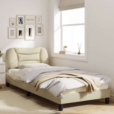vidaXL krémszínű szövet ágykeret fejtámlával 80 x 200 cm ágy és ágykellék