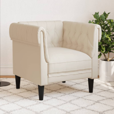 vidaXL krémszínű szövet Chesterfield kanapé bútor