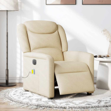 vidaXL krémszínű szövet dönthető elektromos masszázsfotel (3303192) masszázsfotel