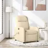 vidaXL krémszínű szövet dönthető masszázsfotel