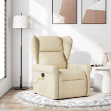 vidaXL krémszínű szövet dönthető masszázsfotel masszázsfotel