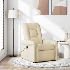 vidaXL krémszínű szövet dönthető masszázsfotel masszázsfotel