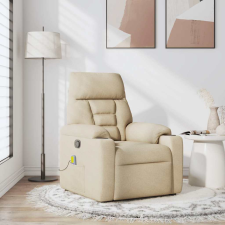 vidaXL krémszínű szövet dönthető masszázsfotel (4015560) masszázsfotel